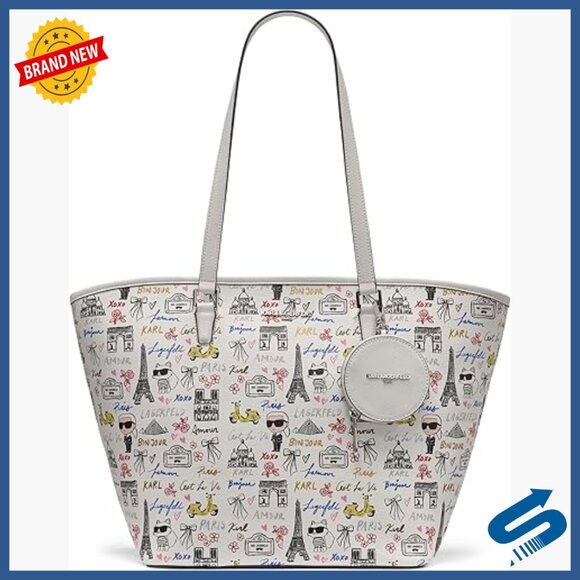 Medium Polyurethane Tote Bag with Top Handle and Zipper Closure